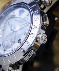Đồng hồ nam Versace Chronograph dây kim loại Like Auth 43mm