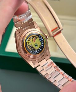 Đồng Hồ Rolex Day-Date 128235 Rep 11 mặt chocolate trọng lượng 158gram nhà máy QF 36mm (2)