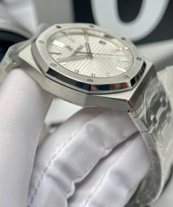 Đồng hồ Audemars Piguet Royal Oak 15500 Replica 1 1 mặt trắng nhà máy APS 41mm (2)