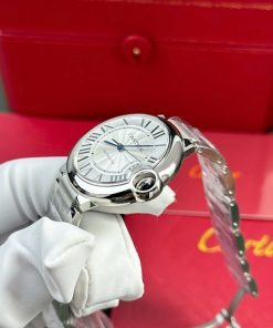 Đồng hồ Cartier Ballon Bleu Replica 1 1 nam mặt trắng dây kim loại nhà máy AF 36mm (2)