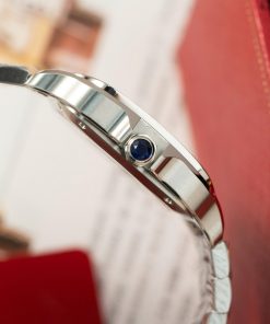Đồng hồ Cartier Santos Rep 11 cao cấp nữ mặt nâu nhà máy BV 35mm (2)