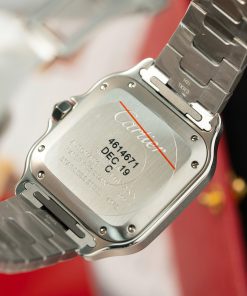 Đồng hồ Cartier Santos Rep 11 cao cấp nữ mặt nâu nhà máy BV 35mm (2)
