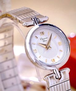 Đồng hồ Dior Nữ Máy Quarzt Nhật Cọc Số La Mã Kim Loại Like Auth 22mm
