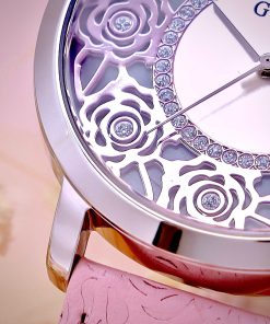 Đồng hồ Guess nữ GW0529L1 mặt số họa tiết hoa hồng Like Auth 39mm (1)