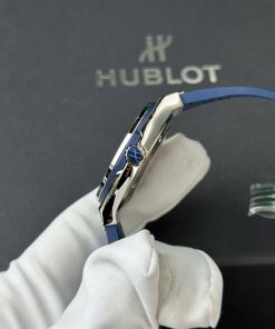 Đồng hồ Hublot Classic Fusion Titanium Rep 1 1 mặt xanh blue nhà máy JJF 38mm (2)