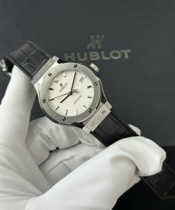 Đồng hồ Hublot Classic Fusion Titanium Rep 11 cao cấp mặt trắng nhà máy JJF 38mm (2)