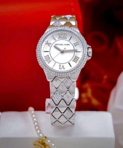 Đồng hồ Michael Kors Harlowe Pavé nữ đính đá cọc số la mã Like Auth 33mm