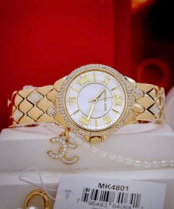 Đồng hồ Michael Kors Harlowe Pavé nữ đính đá cọc số la mã Like Auth 33mm