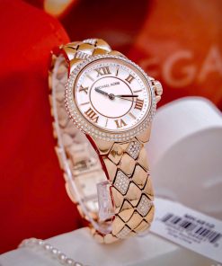 Đồng hồ Michael Kors Harlowe Pavé nữ đính đá cọc số la mã Like Auth 33mm