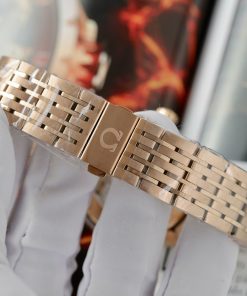 Đồng hồ Omega De Ville Hour Vision Co-Axial Rep 11 màu nâu dây kim loại 41mm (2)