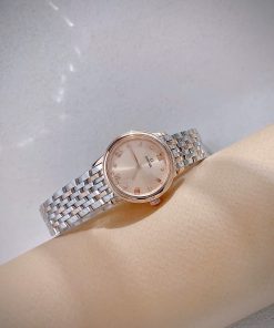 Đồng hồ Omega De Ville nữ demi dây kim loại máy Nhật Fake cao cấp 27.5mm