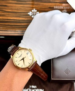 Đồng hồ Patek Philippe Calatrava 5227J Fake 11 Cao Cấp màu vàng nhà máy GR 39mm (2)