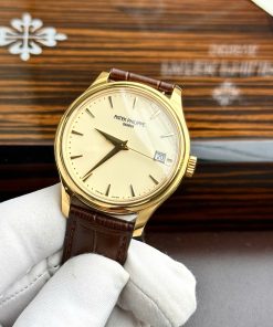 Đồng hồ Patek Philippe Calatrava 5227J Fake 11 Cao Cấp màu vàng nhà máy GR 39mm (2)