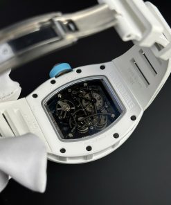 Đồng hồ Richard Mille RM055 Bubba Watson Rep 11 cao cấp vỏ gốm trắng BBR factory 45mm (2)