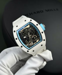 Đồng hồ Richard Mille RM055 Bubba Watson Rep 11 cao cấp vỏ gốm trắng BBR factory 45mm (2)