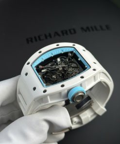 Đồng hồ Richard Mille RM055 Bubba Watson Rep 11 cao cấp vỏ gốm trắng BBR factory 45mm (2)