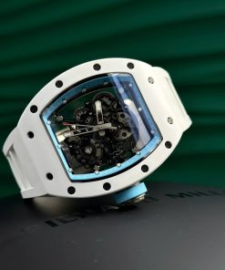 Đồng hồ Richard Mille RM055 Bubba Watson Rep 11 cao cấp vỏ gốm trắng BBR factory 45mm (2)