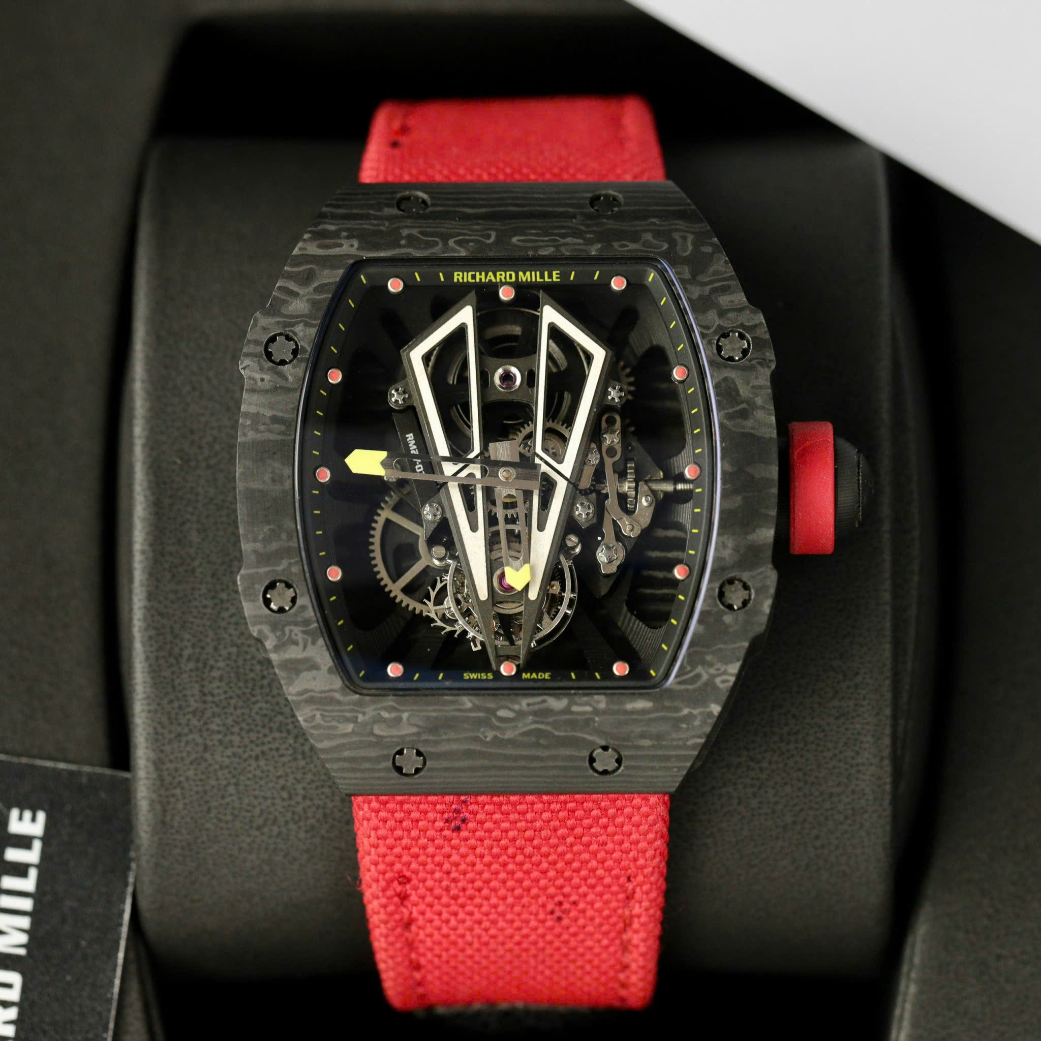Đồng hồ Richard Mille RM27-03 Tourbilon Rep 11 cao cấp vỏ carbon 44mm (3) Đồng hồ Richard Mille RM27-03 Tourbilon Rep 11 cao cấp vỏ carbon 44mm (2)