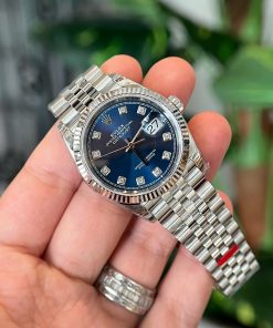 Đồng hồ Rolex DateJust 126234 mặt xanh cọc số đá Rep 11 nhà máy VS 36mm (2)