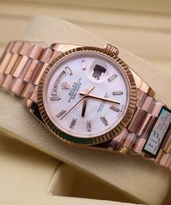 Đồng hồ Rolex Day-Date 128235 Replica 11 mặt số khảm xà cừ trọng lượng 158gram nhà máy QF 36mm (2)