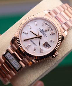 Đồng hồ Rolex Day-Date 128235 Replica 11 mặt số khảm xà cừ trọng lượng 158gram nhà máy QF 36mm (2)