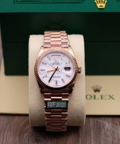 Đồng hồ Rolex Day-Date 128235 Replica 11 mặt số khảm xà cừ trọng lượng 158gram nhà máy QF 36mm (2)