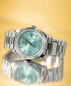 Đồng hồ Rolex Day-Date 228236 mặt xanh băng trọng lượng 186gram Rep 11 nhà máy QF 40mm (4)