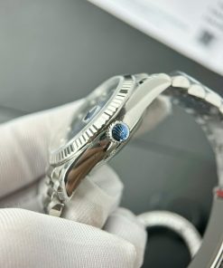 Đồng hồ Rolex Day-Date Fake 11 cao cấp mặt xanh blue nhà máy EW 36mm (2)