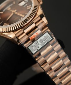 Đồng hồ Rolex Day-Date Rep 11 trọng lượng 186gram mặt chocolate nhà máy QF 40mm (2)