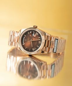 Đồng hồ Rolex Day-Date Rep 11 trọng lượng 186gram mặt chocolate nhà máy QF 40mm (2)