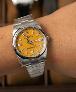 Đồng hồ Rolex Oyster Perpetual 124300 Rep 11 mặt số màu vàng nhà máy Clean 41mm (2)