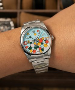 Đồng hồ Rolex Oyster Perpetual 124300 họa tiết celebration nhà máy clean 41mm (2)