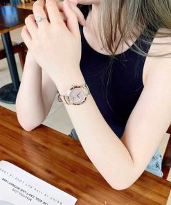 Đồng hồ Salvatore Feragamo nữ họa tiết bông hoa viền Moissanite Like Auth 34mm