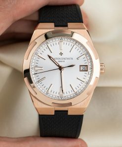 Đồng hồ Vacheron Constantin Overseas Dual Time 4500V mạ vàng hồng mặt trắng Rep 11 cao cấp 41mm (2)