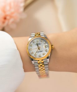 Đồng hồ nữ Rolex DateJust Rep 11 Cao Cấp mặt khảm xà cừ 31mm (2)