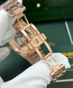 Đồng hồ Audemars Piguet Royal Oak 15407 Skeleton dial Replica 11 mạ vàng hồng 41mm (2)