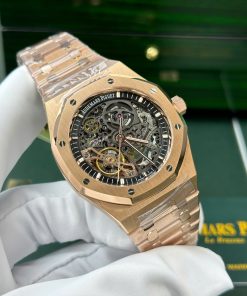 Đồng hồ Audemars Piguet Royal Oak 15407 Skeleton dial Replica 11 mạ vàng hồng 41mm (2)
