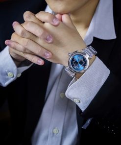 Đồng hồ Cartier Pasha De Cartier nam xanh Blue máy Nhật Fake giá rẻ 41mm