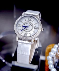 Đồng hồ Franck Muller Opera Infinity Ronde Đính Đá Dây Da Trắng Fake Cao Cấp 37mm