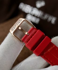 Đồng hồ Franck Muller V32 Replica 11 màu đỏ mặt hoạ tiết bông hoa 36mm (2)