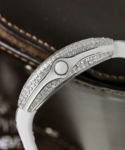 Đồng hồ Franck Muller V32 Replica 11 màu trắng mặt hoạ tiết hoa 36mm (2)
