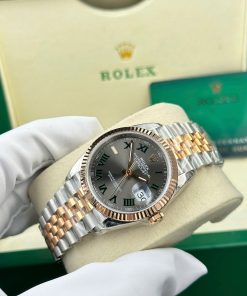 Đồng hồ Rolex DateJust 126231 mặt số wimbledon màu demi vàng hồng nhà máy VS 36mm (2)