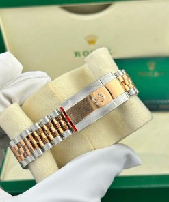 Đồng hồ Rolex DateJust 126231 mặt số wimbledon màu demi vàng hồng nhà máy VS 36mm (2)