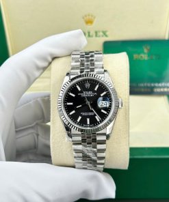 Đồng hồ Rolex DateJust 126234 Chế Tác mặt đen cọc số dạ quang nhà máy VS 36mm (2)