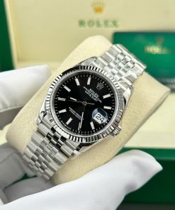 Đồng hồ Rolex DateJust 126234 Chế Tác mặt đen cọc số dạ quang nhà máy VS 36mm (2)