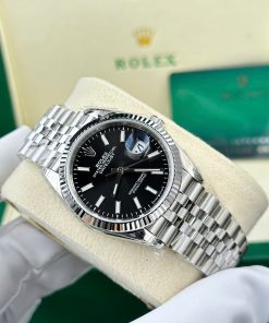 Đồng hồ Rolex DateJust 126234 Chế Tác mặt đen cọc số dạ quang nhà máy VS 36mm (2)