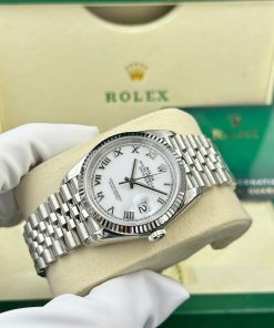 Đồng hồ Rolex DateJust 126234 Rep 11 Cao Cấp mặt trắng cọc số la mã nhà máy VS 36mm (2)