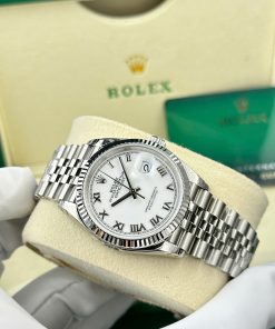 Đồng hồ Rolex DateJust 126234 Rep 11 Cao Cấp mặt trắng cọc số la mã nhà máy VS 36mm (2)