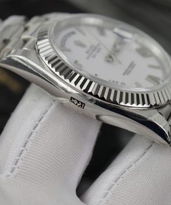 Đồng hồ Rolex Day-Date Fake 1 1 mặt trắng cọc số la mã nhà máy EW 40mm (2)