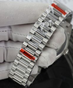 Đồng hồ Rolex Day-Date Fake 11 mặt trắng đính đá baguette nhà máy EW 40mm (2)